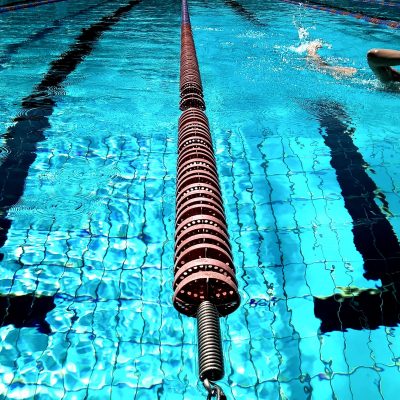A stock image of a swimming pool lane
