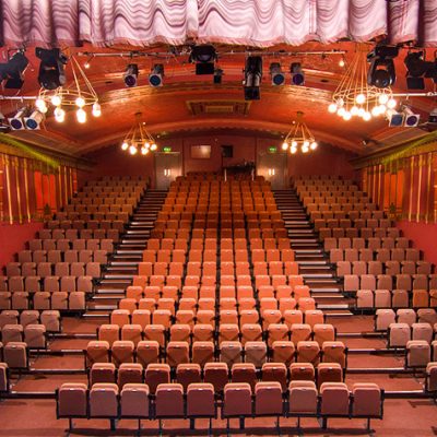 An empty theatre from the stage