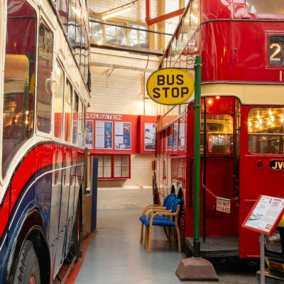 Old buses at the Museum of Transport