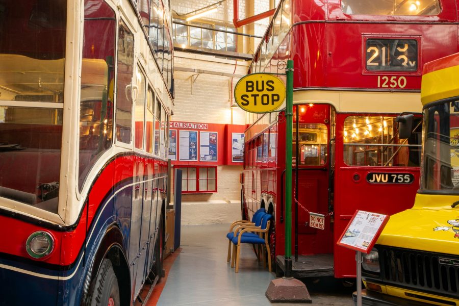Old buses at the Museum of Transport