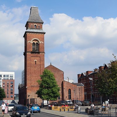 The tower of Halle St Peters in Ancoats