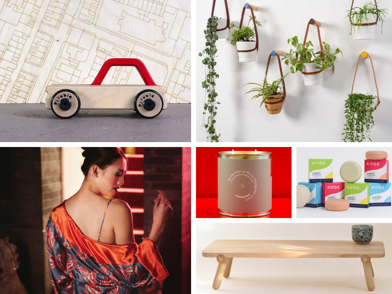 All of the products on offer at the Blue Patch Eco-Store, which include plastic-free toys, sustainable fashion, perfume and hand-crafted furniture.