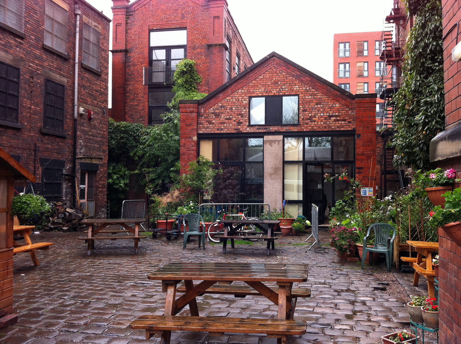 Islington Mill building and courtyard.