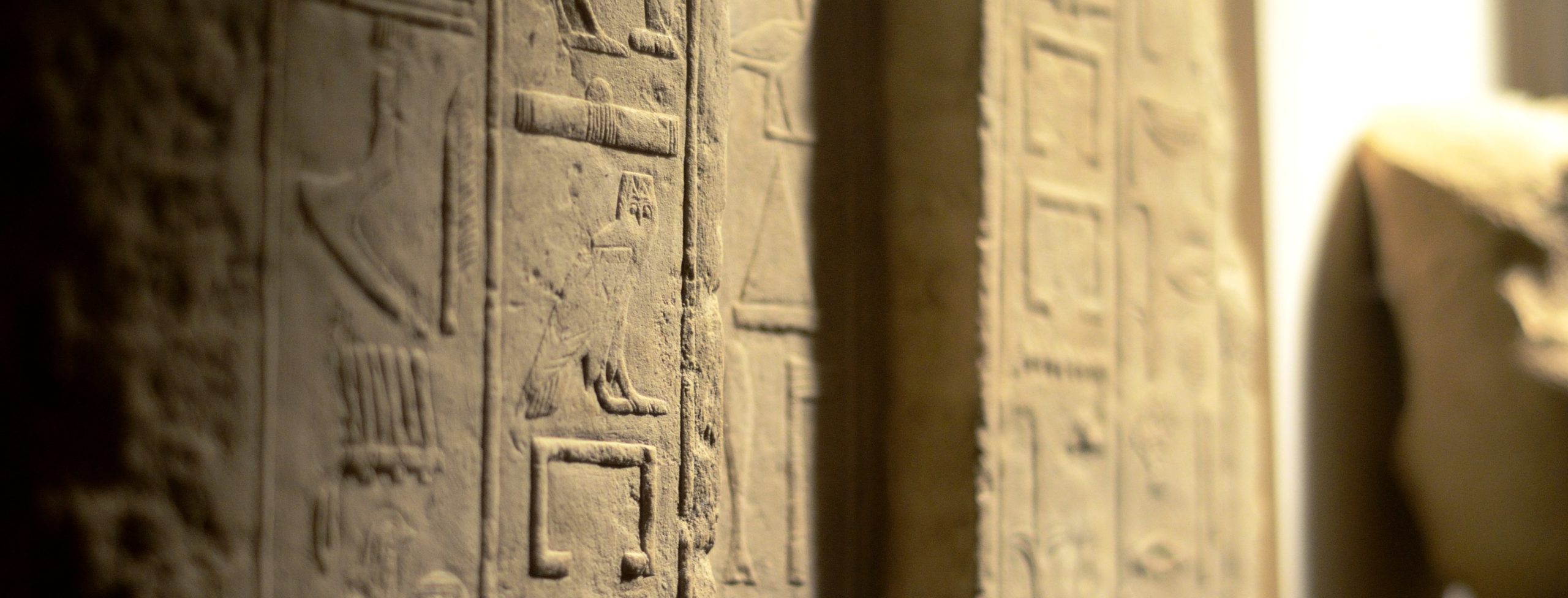 A close up of some of the ancient hieroglyphics on display at Egyptology LIVE.