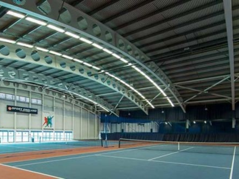 A tennis court at the Manchester Tennis Centre in Manchester.