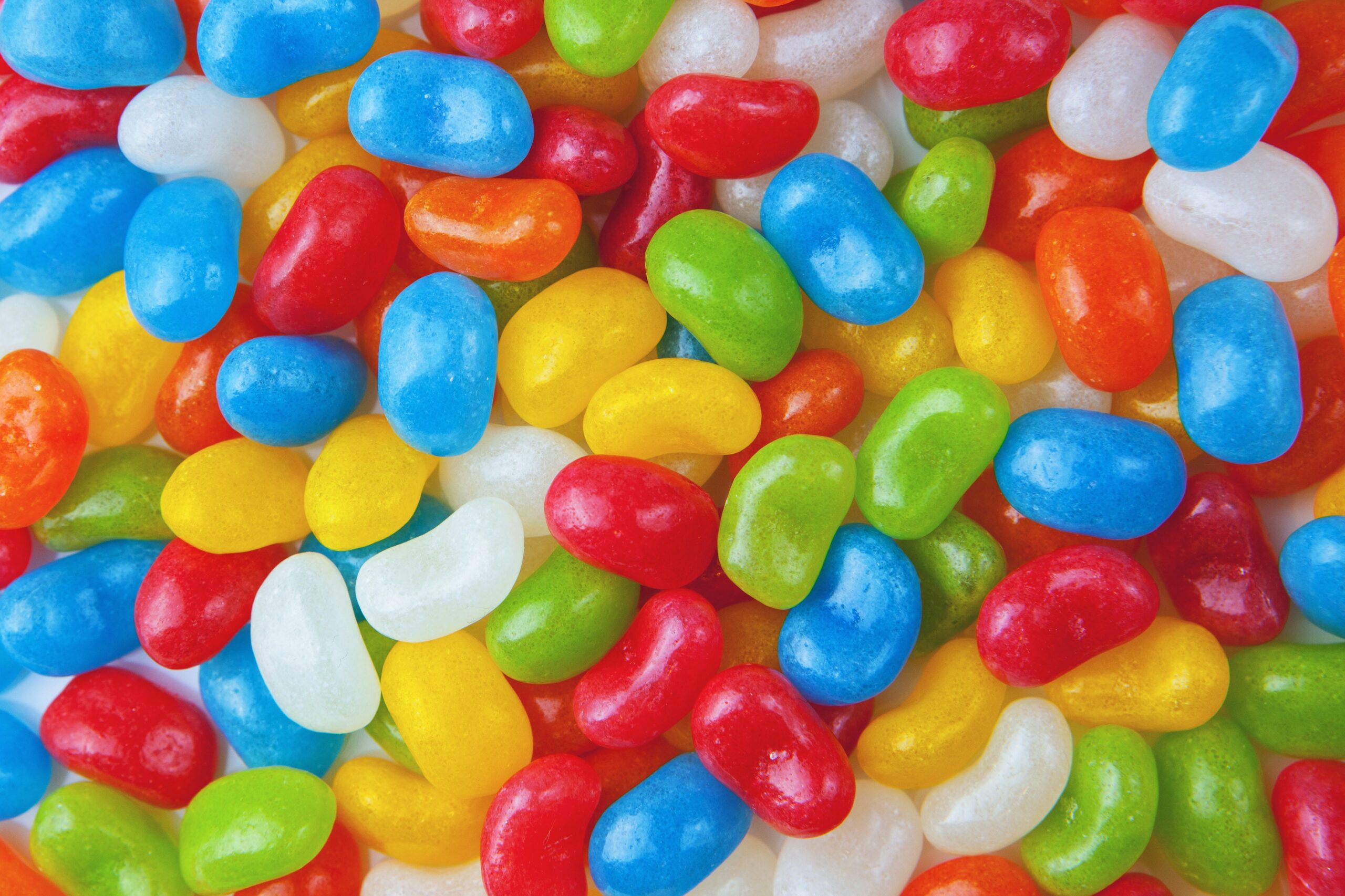 Different coloured jelly beans