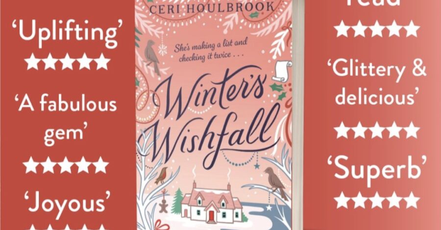 The words from the front cover of Dr Ceri Houlbrook's book, reading WInter's Wishfall.