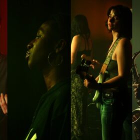 A montage of 4 different musicians.