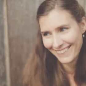 The head and shoulders of poet Fiona Benson.