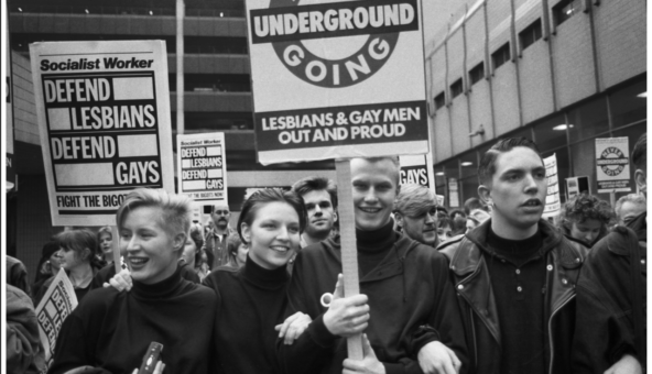 Photograph of Section 28 protest, Manchester, 20 February 1988