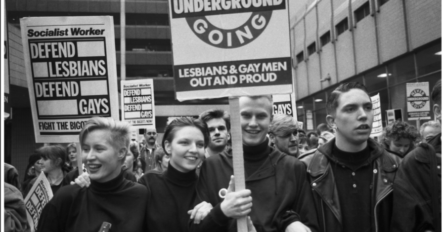 Photograph of Section 28 protest, Manchester, 20 February 1988