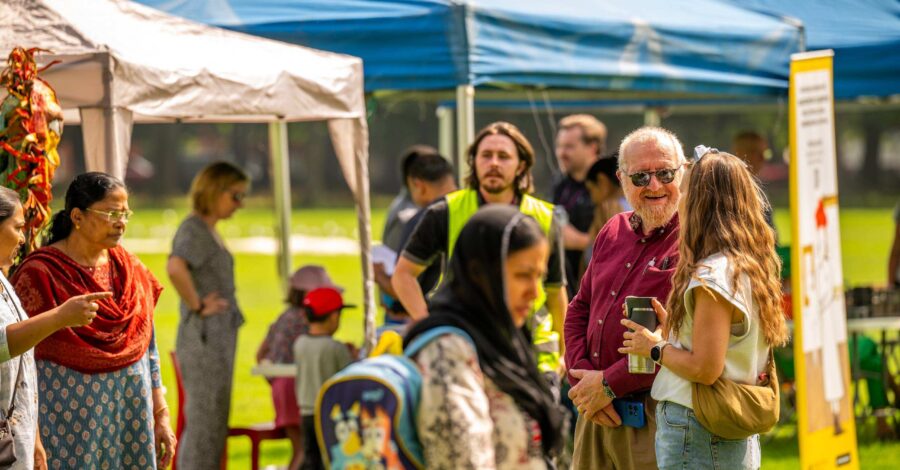 A community event in a park.